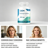 N-acétylcystéine 600 mg, 120 capsules végétariennes, complément alimentaire