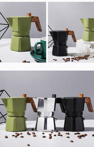 Control de temperatura válvula <span class=keywords><strong>doble</strong></span> Moka Pot nueva válvula <span class=keywords><strong>doble</strong></span> tres tazas porción 120ml Espresso Pot aluminio Moka Pot - Product Image 5
