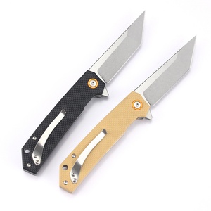 Couteau de poche personnalisable de qualité OEM, marque HK, lame pliante en acier à haute teneur en carbone ultra-affûtée, manche en aluminium, 20 cm, camping, randonnée - Product Image 2
