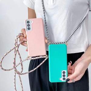 <span class=keywords><strong>Coque</strong></span> de téléphone en paille de blé écologique, biodégradable, bandoulière, lanière, <span class=keywords><strong>cordon</strong></span>, 5G, S23, étui pour Samsung Galaxy S23 ultra - Product Image 1