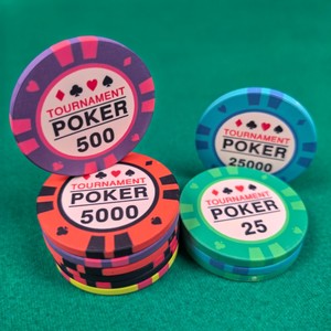 Jetons de poker de tournoi de qualité casino, 8 bandes, dénomination complète 25-2500, approvisionnement direct usine, sans MOQ, <span class=keywords><strong>en</strong></span> stock pour casino de table - Product Image 1