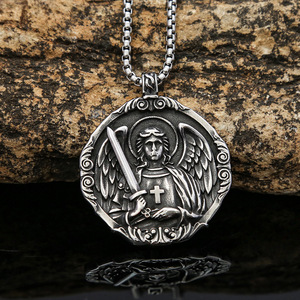 yunnique Angel Wings Pendant Titanium Steel Necklace Men's Religious <b>Cross</b> Jewelry Gift Fashion Pendant Necklaces - Product Image 2