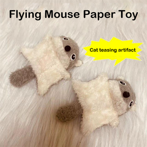 Kendinden besleme Bite dayanıklı peluş uçan sıçan köpek oyuncaklar evcil hayvan oyuncaklar ile Vocalizations ve kağıt Bells taşlama diş özelliği - Product Image 4