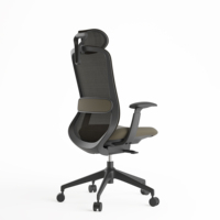 Tissu de bureau de meubles commerciaux dossier haut en maille tournante avec appuie-tête 4D accoudoirs chaise de bureau de direction métal aluminium