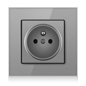 86 Type French Recessed Wall Socket With Usb <b>Port</b> 16A Ac220 Voltage Tempered Glass Panel For Home Office Use - Product Image 2