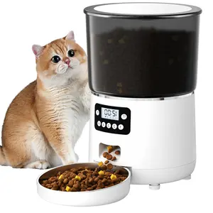 Button/WiFi pet smart feeder automatic timing and quantitative 6L food storage large capacity cat and dog feeder