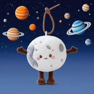 Boneka Bulu Planet Lucu Lisa, Bulan, Bumi, Saturnus, Mars, Globe, Mainan Anak, Gantungan Kunci - Product Image 4