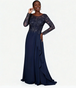 sachin and babi light blue dress Navy blue chiffon caftan