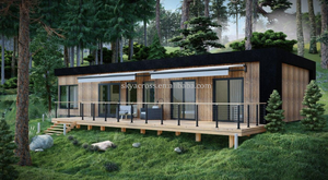 Hôtel villa de luxe personnalisé de 40 pieds préfabriqué <span class=keywords><strong>en</strong></span> acier léger petite maison <span class=keywords><strong>en</strong></span> conteneur parfaite pour la maison ou le bureau - Product Image 3