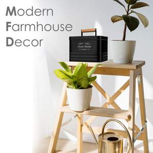 Porte-feuille de séchage en métal Tablettes de lavage en poudre Conteneur à capsules Dosettes de lavage Poubelle de buanderie Manche en bois Feuille de séchage en métal - Product Image 3