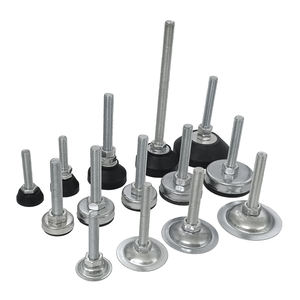 <span class=keywords><strong>Pied</strong></span> de support fixe galvanisé robuste avec vis d'<span class=keywords><strong>ancrage</strong></span> réglable et base réglable - Product Image 4