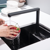 Presse de haute qualité soulever le robinet de cuisine télescopique Double évier intelligent robinet de cuisine robinet caché