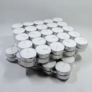 Tazas redondas de aluminio para té, caja vacía, contenedores de cera para velas, tazas de metal para velas