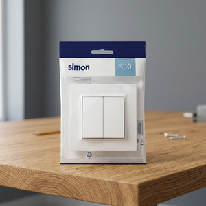 Interruptor Doble Blanco S10 (Modelo 9810006) EAN 8412852965826 (Simon F1090397030) - Product Image 3