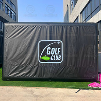 Tente de practice de golf gonflable, taille et couleur personnalisables, logo disponible, enclos de frappe de golf gonflable pour location événementielle