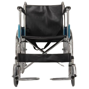 Fauteuil roulant manuel robuste en acier, capacité 150 kg, avec accoudoirs rabattables pour personnes handicapées - Product Image 6