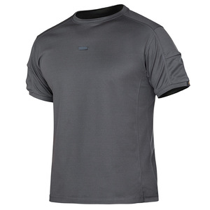 Camiseta táctica DF19 azul oscuro marrón para hombre, camiseta táctica de verano de secado rápido, transpirable, súper ligera, de manga corta, de poliéster - Product Image 2