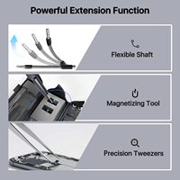 Kit d'outils de réparation électronique tout-en-un OEM, kit de tournevis de précision 128-en-1 avec embout flexible magnétique pour la réparation