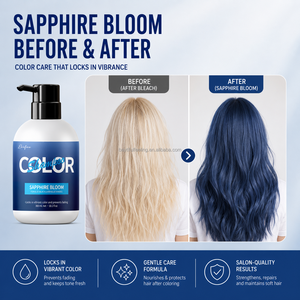 Shampooing <span class=keywords><strong>bleu</strong></span> infusé avec formule nourrissante et anti-jaunissement pour cheveux teints argentés – Shampooing colorant capillaire - Product Image 2