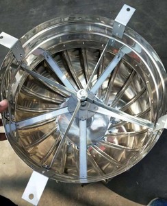 Quạt thông gió mái nhà bằng thép không gỉ, tua bin gió không cần điện, máy móc công nghiệp - Product Image 3