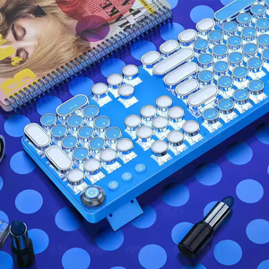Teclado Mecánico Retro Steampunk con Cable, Retroiluminación RGB, Interfaz USB, en Inglés, para Laptop, E-Sports, Eje Verde, para Juegos - Product Image 6