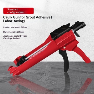 Pistolet à mastic double tube 400 ml – Pistolet manuel pour colle époxy, coulis de <span class=keywords><strong>carrelage</strong></span> et adhésifs époxy - Product Image 1