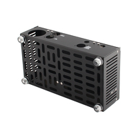 Boîtier de contrôle industriel en alliage d'aluminium perforé sur mesure, fabrication OEM, armoire IP54, anodisé noir