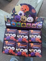 Jouet Squishy Fantôme d'Halloween en forme de boule de maltose, jouet anti-stress à presser, jouet sensoriel de décompression, ensemble cadeau en TPR