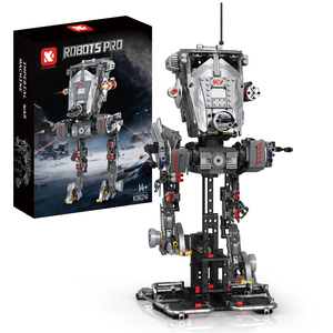 Robot de guerre Empire à manivelle, ensemble de blocs de construction MOC avec moteur, modèle de jouet en plastique fantastique et science-fiction pour garçons - Product Image 1