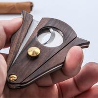 Cutter à cigares Sanders Wood à double lame, personnalisé en forme de chauve-souris, ciseaux à cigares portables, accessoire pour fumeurs