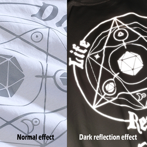 OEM Wholesale Men's T-shirts 100% Cotton Plus Size Custom <b>Lighting</b> Reflective Graphic Logo Printed Solid Pattern Knitted - Product Image 2