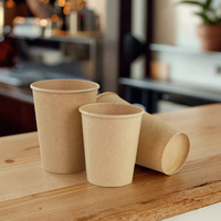 Gobelets en papier isothermes personnalisés écologiques à paroi simple, 4oz-22oz, avec manchons en kraft recyclables et couvercles jetables pour café – Vente chaude
