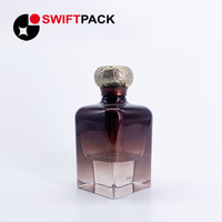 Bouteille de parfum vide en verre, contenant transparent, pour parfum, vide, pour emballage cosmétique, de 50ml ou 100ml, nouveauté