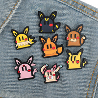 Bros Pin Anime Kartun Monster Elf dari Paduan Seng Berlapis Elektroplating dengan Cetakan Letterpress, Badge Kreatif Gengar Enamel, Pin Lucu untuk Tas