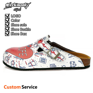 Sabots en liège personnalisés 2025, chaussures d'hiver en daim de vache, sabots pour femmes, sabots unisexes en cuir véritable, sabots médicaux pour infirmières - Product Image 2