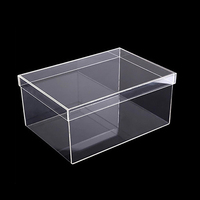 Boîte de présentation en acrylique pour cartes magnétiques personnalisées, boîte de rangement en acrylique transparente avec couvercles, vente en gros, style américain