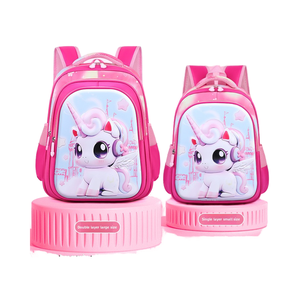 Mignon 3D Licorne Arc-En-<span class=keywords><strong>Cheval</strong></span> Princesse <span class=keywords><strong>Cartable</strong></span> Nouvelle Édition Fabriqué en Oxford PC Matériel pour les Étudiants du Primaire - Product Image 1