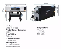 Imprimante DTF de haute qualité, configuration de la tête d'impression I3200 de 70 cm, fourniture d'usine Audley 2024, publicité industrielle