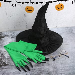 SOLPOP Accesorios para Fiestas, Guantes Verdes con Garras para Mujer, Disfraz <span class=keywords><strong>de</strong></span> Bruja Malvada para Halloween - Product Image 6