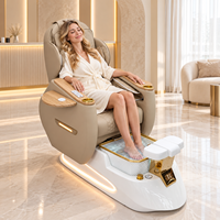 Fauteuil de pédicure professionnel, fauteuil de spa pour les pieds, fauteuil de salon de manucure avec massage électrique inclinable et bain de pieds à remous