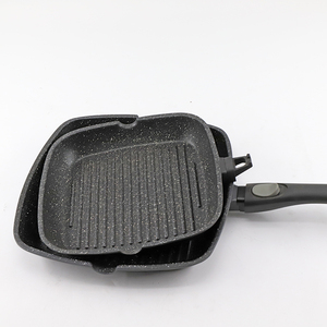 Ensemble <span class=keywords><strong>de</strong></span> 9 moules à steak et grill, revêtement en marbre, en fonte, poêle, vente en gros - Product Image 2