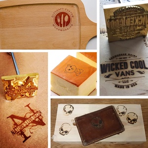 Embosseur à chaud personnalisé en laiton et fer pour logo en cuir et bois, gâteaux, hamburgers, mariages, fêtes, logos privés et DIY - Product Image 6