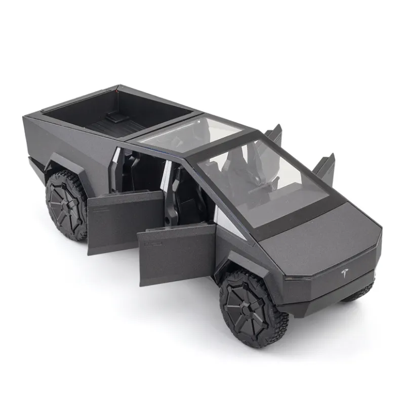 Gerçek ses ve ışık 6 kapı açık 1 24 ölçekli Model özel pres döküm arabalar Cyber kamyon oyuncak