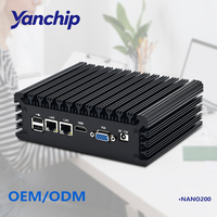 Mini PC YANCHIP Nano200 para Uso Empresarial, I5 de 7ª Generación, DDR3 8GB, SSD 128GB, Nueva LAN Integrada, Computadora NUC con Puerto Serial para Negocios