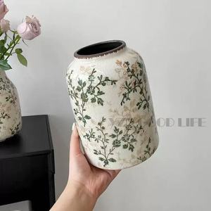 Nuovo vaso in ceramica <span class=keywords><strong>Vintage</strong></span> con motivi floreali in stile Country cinese personalizzato decorazioni Creative per soggiorno - Product Image 4