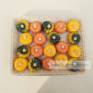 Muestras de Calabazas Artificiales Realistas en Miniatura para Decoración de Otoño Estilo Campestre, Bandeja Escalonada, Exhibición en Mesa de Cocina - Product Image 6