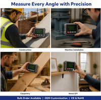 Inclinómetro Digital de Doble Eje con Precisión de 0.1 Grados, Base Magnética, Pantalla LCD, Herramienta de Medición, Certificación CE RoHS