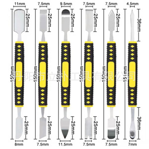 6-Piece Metal Double-Headed Pry <b>Bar</b> Set With Anti-Slip Grip For Disassembling And Repairing - Product Image 3