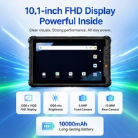 Tableta Android Resistente de 10 Pulgadas, IP65 Impermeable, Android 14 Industrial, 10000mAh, 8GB, 128GB, 5G, WiFi, NFC, Lector de Códigos de Barras, OEM Personalizado