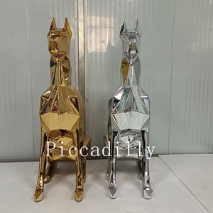 <span class=keywords><strong>Estatua</strong></span> de <span class=keywords><strong>Doberman</strong></span> doplate de fibra de vidrio, electrochapado, personalizada de fábrica, a la venta - Product Image 6